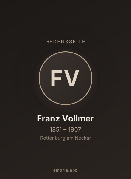 Gedenkportrait von Franz Vollmer