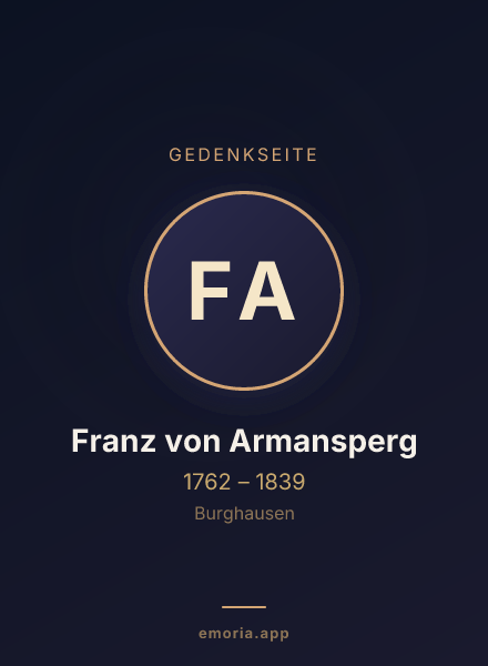 Gedenkportrait von Franz von Armansperg