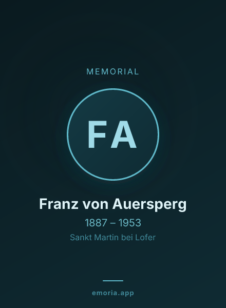 Memorial portrait of Franz von Auersperg
