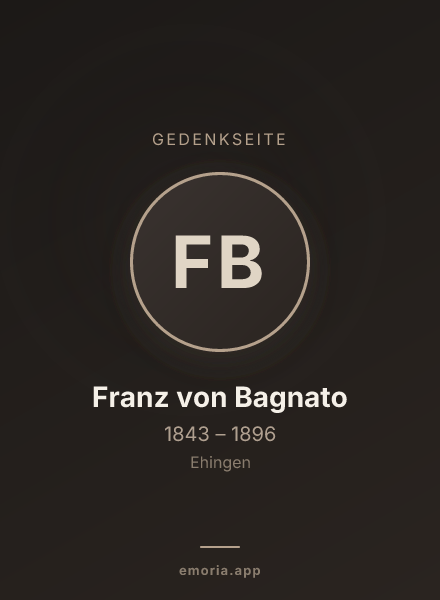 Gedenkportrait von Franz von Bagnato