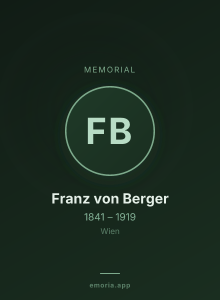 Memorial portrait of Franz von Berger
