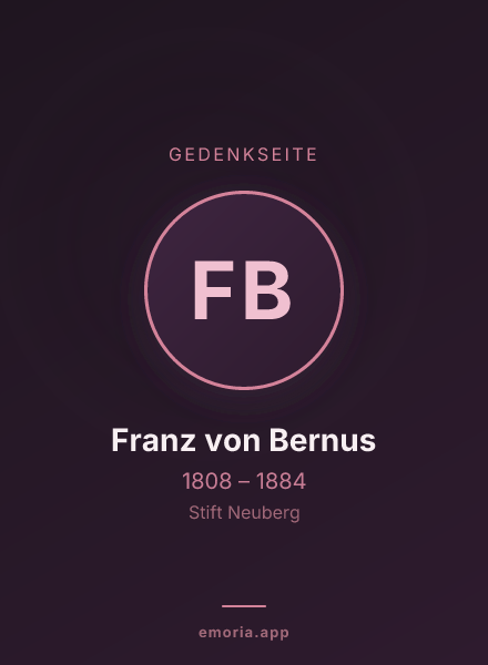 Gedenkportrait von Franz von Bernus