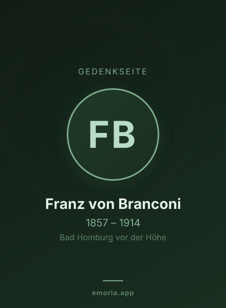 Gedenkportrait von Franz von Branconi