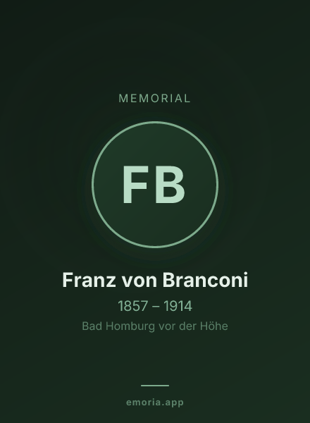 Memorial portrait of Franz von Branconi