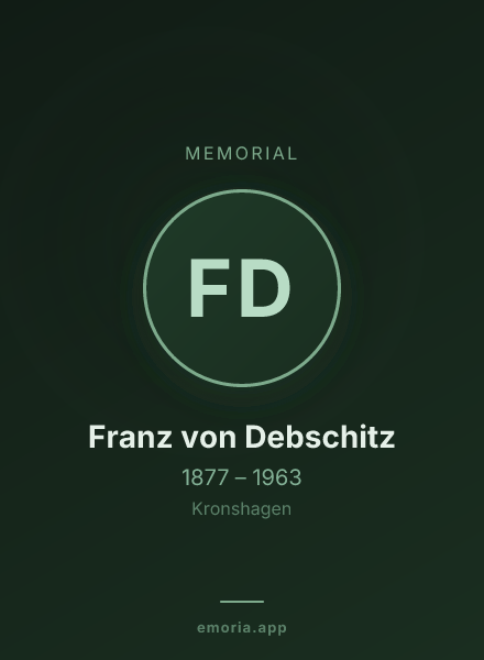 Memorial portrait of Franz von Debschitz