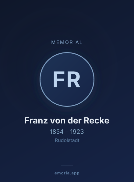 Memorial portrait of Franz von der Recke
