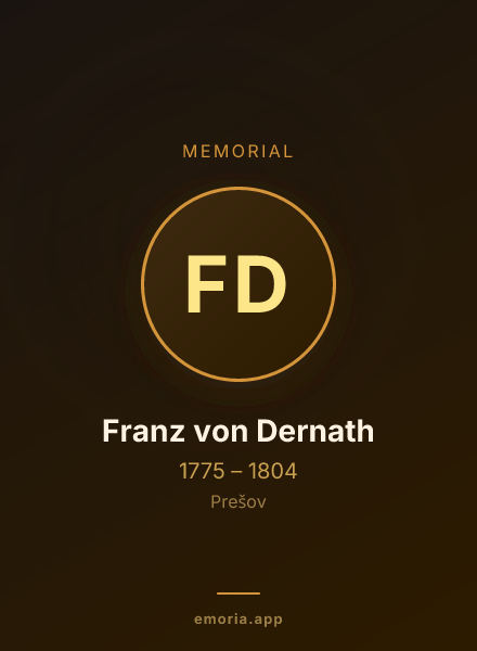 Memorial portrait of Franz von Dernath