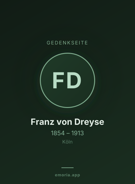 Gedenkportrait von Franz von Dreyse