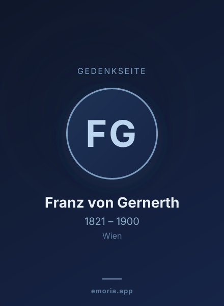 Gedenkportrait von Franz von Gernerth