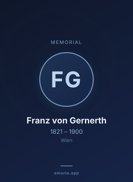 Memorial portrait of Franz von Gernerth