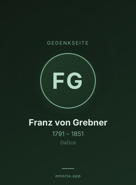 Gedenkportrait von Franz von Grebner
