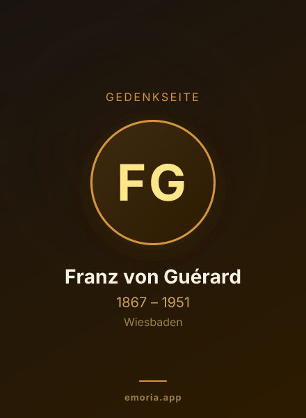 Gedenkportrait von Franz von Guérard