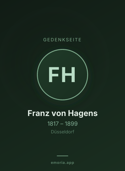 Gedenkportrait von Franz von Hagens