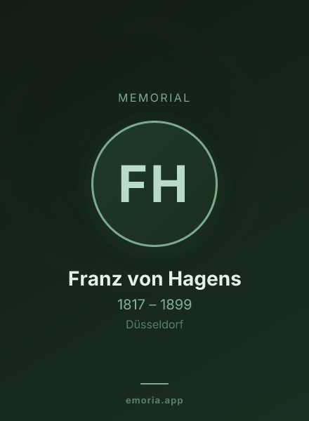 Memorial portrait of Franz von Hagens