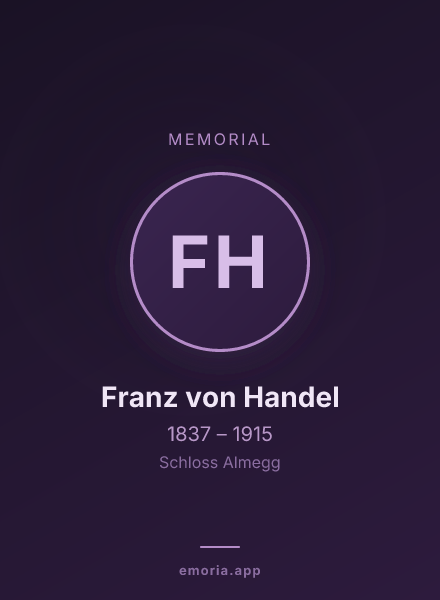 Memorial portrait of Franz von Handel