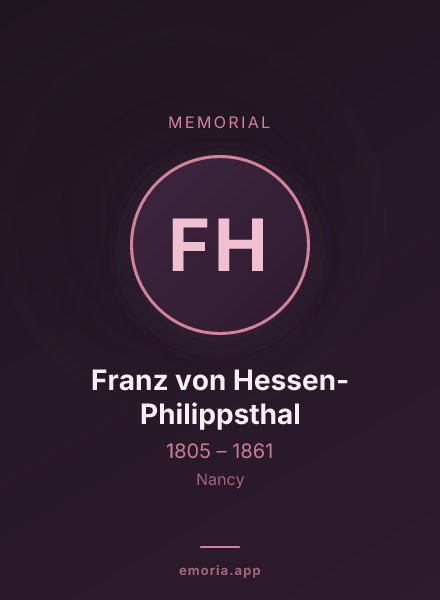 Memorial portrait of Franz von Hessen-Philippsthal