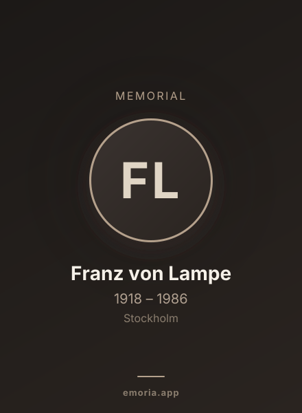 Memorial portrait of Franz von Lampe