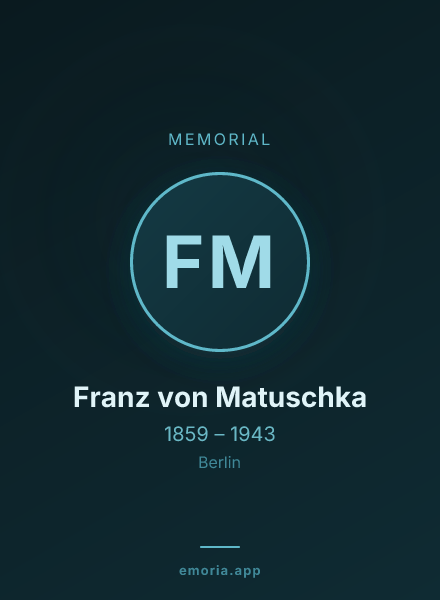 Memorial portrait of Franz von Matuschka