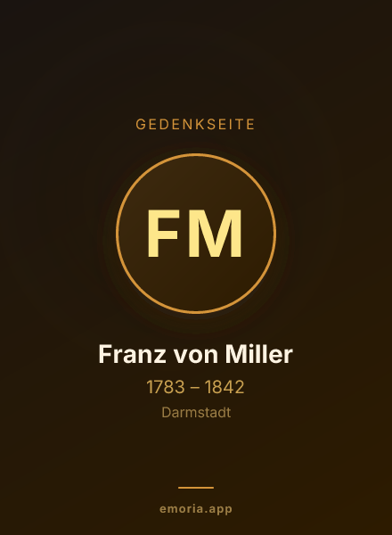 Gedenkportrait von Franz von Miller