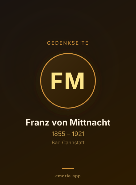 Gedenkportrait von Franz von Mittnacht