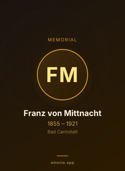Memorial portrait of Franz von Mittnacht