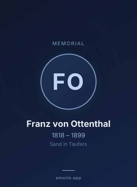 Memorial portrait of Franz von Ottenthal