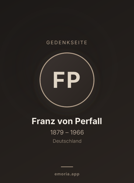 Gedenkportrait von Franz von Perfall