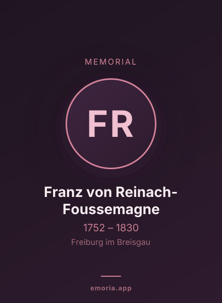 Memorial portrait of Franz von Reinach-Foussemagne