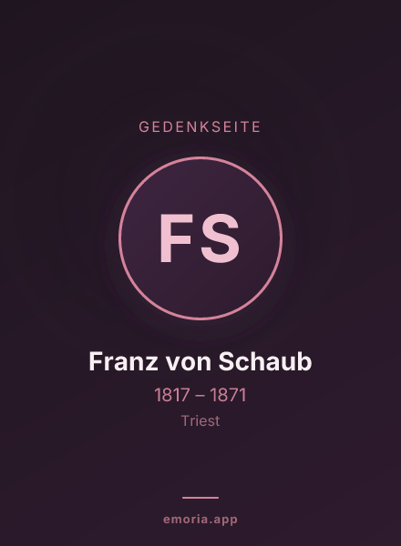Gedenkportrait von Franz von Schaub