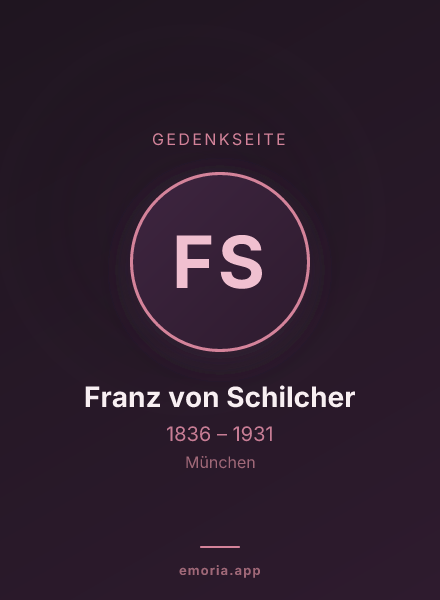 Gedenkportrait von Franz von Schilcher