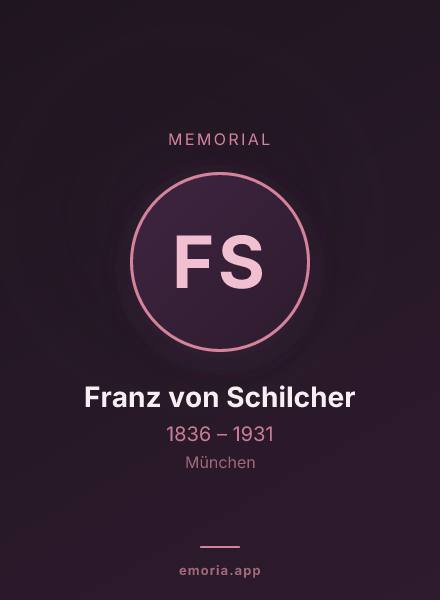Memorial portrait of Franz von Schilcher