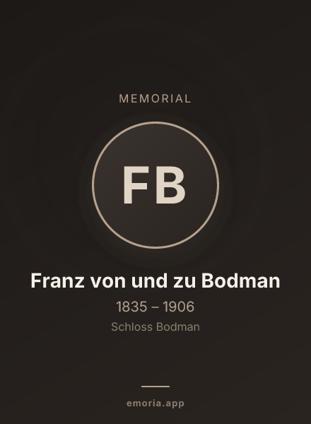 Memorial portrait of Franz von und zu Bodman