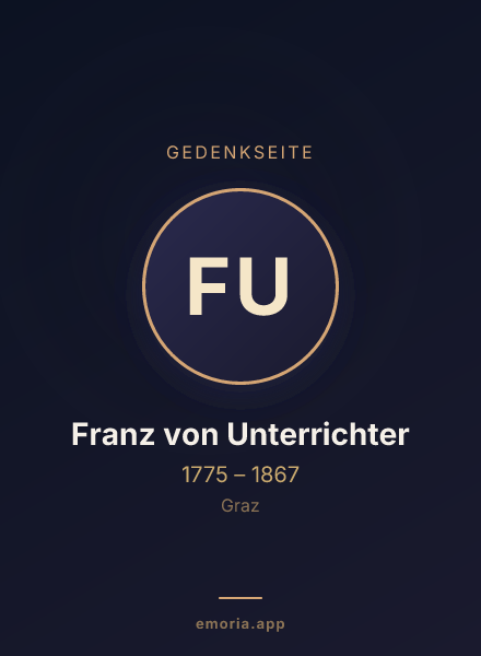 Gedenkportrait von Franz von Unterrichter