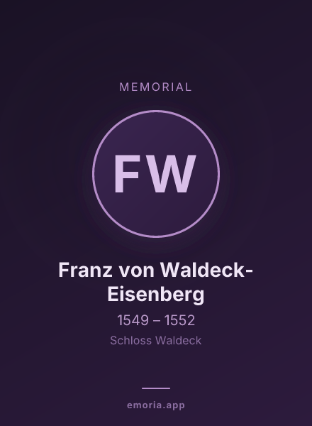 Memorial portrait of Franz von Waldeck-Eisenberg