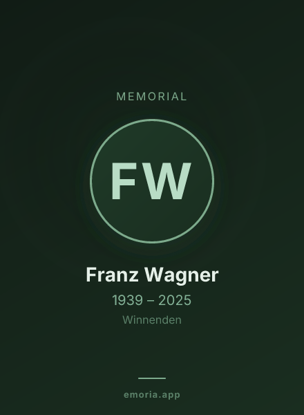 Memorial portrait of Franz Wagner