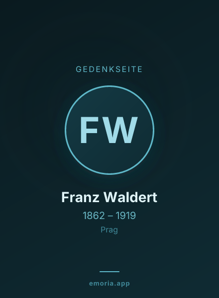 Gedenkportrait von Franz Waldert