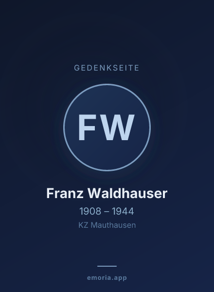 Gedenkportrait von Franz Waldhauser