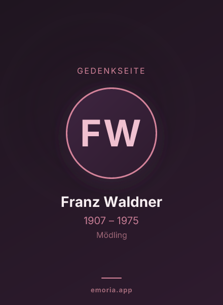 Gedenkportrait von Franz Waldner