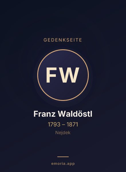 Gedenkportrait von Franz Waldöstl