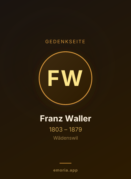 Gedenkportrait von Franz Waller