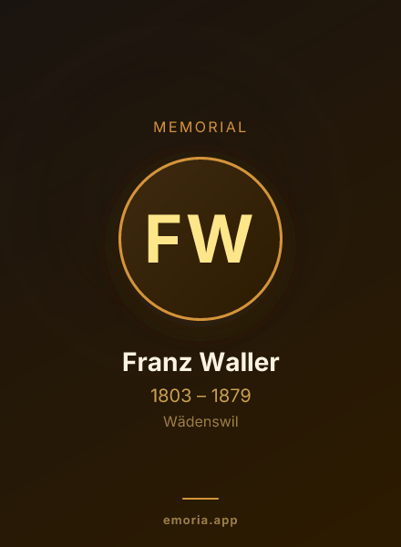 Memorial portrait of Franz Waller