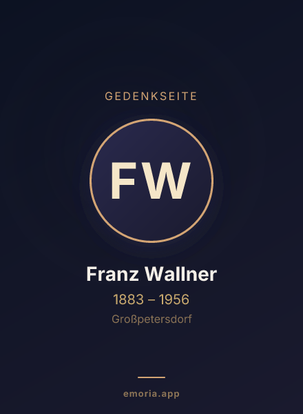 Gedenkportrait von Franz Wallner