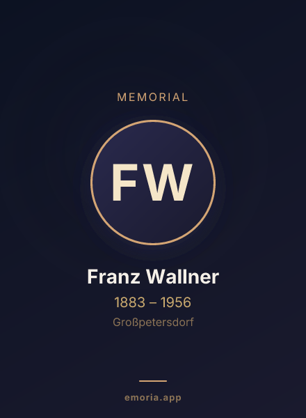 Memorial portrait of Franz Wallner