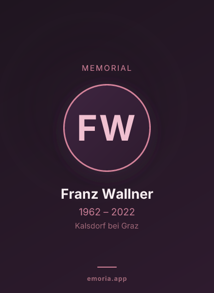 Memorial portrait of Franz Wallner