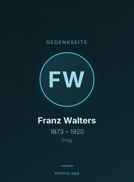 Gedenkportrait von Franz Walters