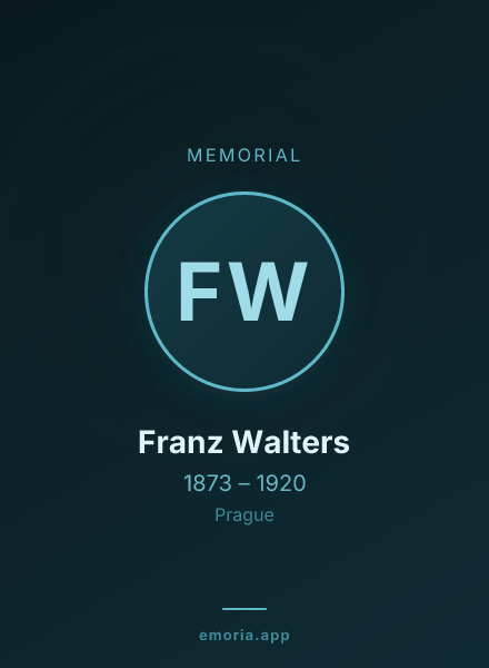 Memorial portrait of Franz Walters