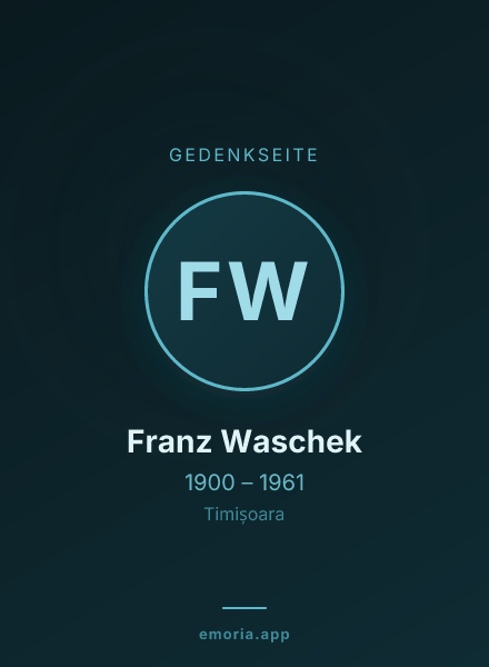 Gedenkportrait von Franz Waschek
