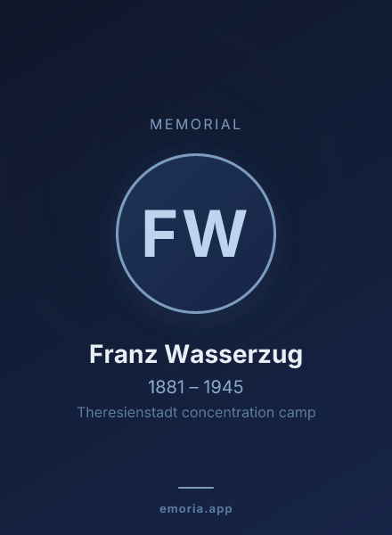 Memorial portrait of Franz Wasserzug