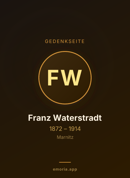 Gedenkportrait von Franz Waterstradt