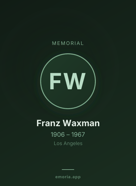 Memorial portrait of Franz Waxman